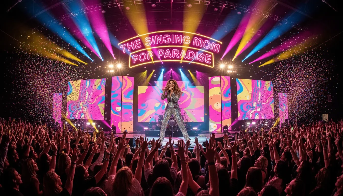 מופע פופ חי ומרגש עם תאורה צבעונית