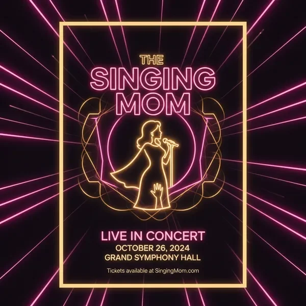 פוסטר מופע קיץ נוצץ